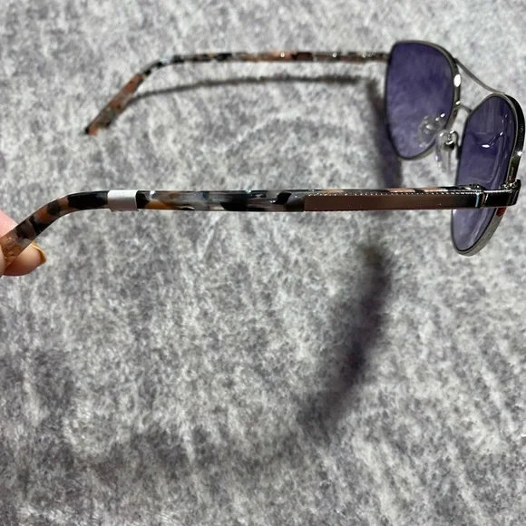 Ted Baker Silver and Lavender Cat Eye Sunglasses - Picture 6 of 11